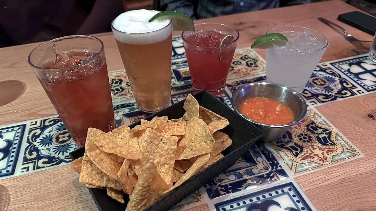 Cocktails, plus chips and salsa