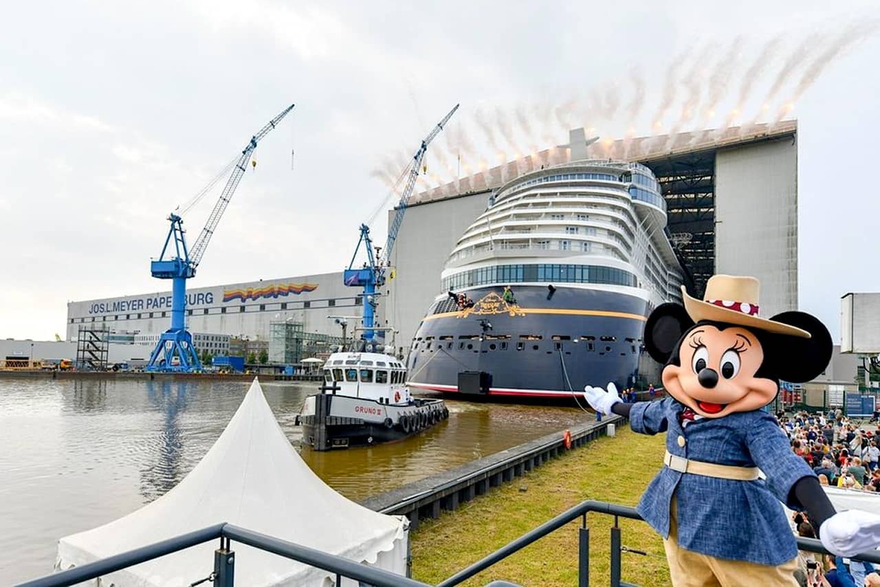 Minnie Mouse and the Disney Treasure cruise ship