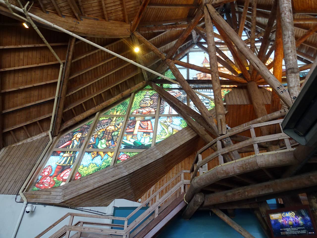 Inside Efteling entrance structure