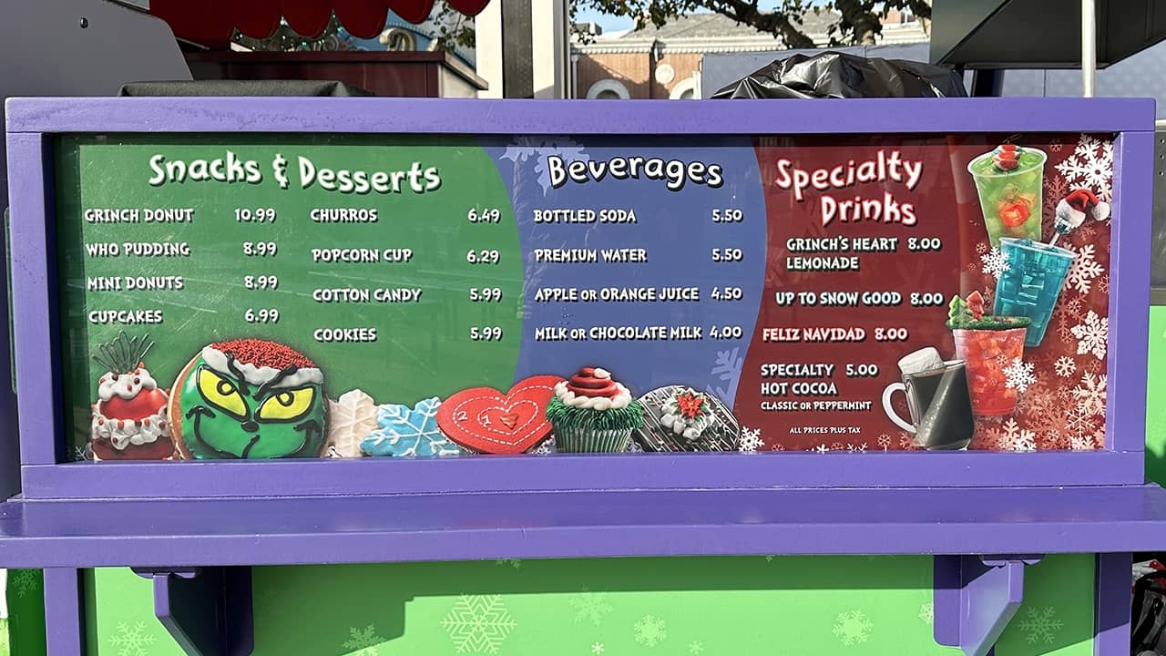 Prices at Grinchmas