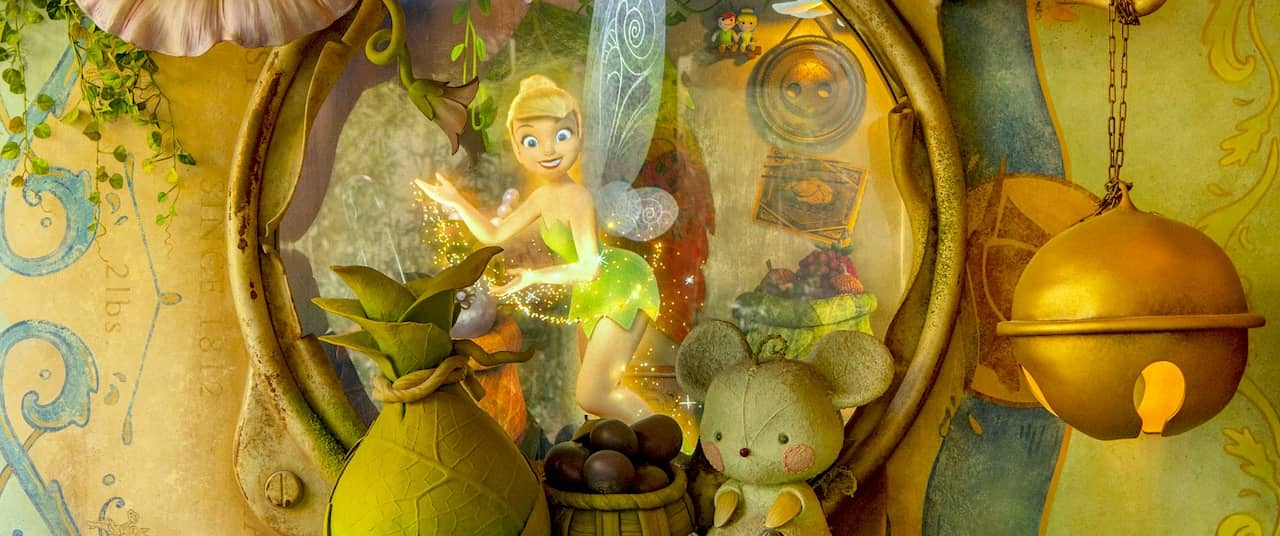 Tinkerbell offers a delivery service to young visitors to Tokyo DisneySea.