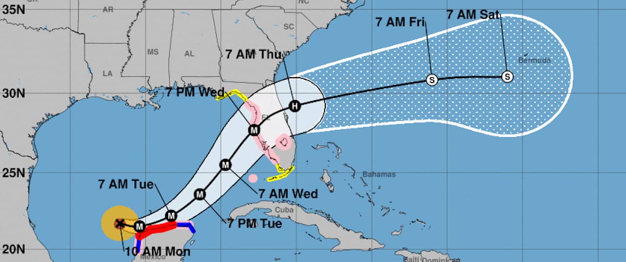 Cat 5 Hurricane Milton on course to strike Wednesday