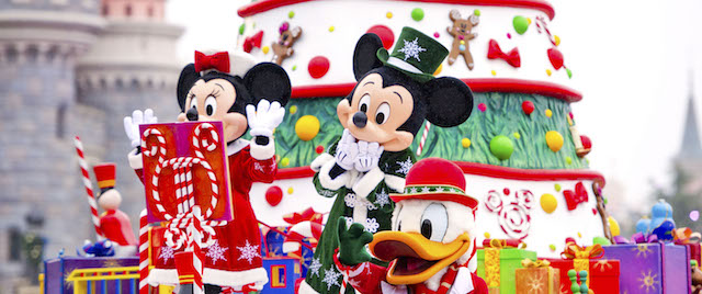 Celebrating Mickey Mouse and Christmas, at Disneyland Paris