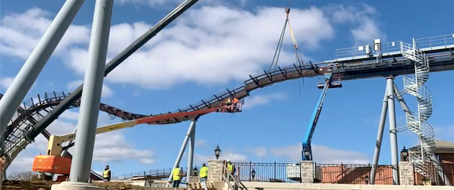 Hersheypark places final track piece for Candymonium
