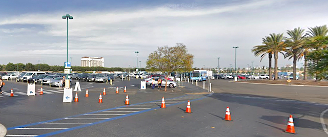 Disneyland Parking Lot to Stage Vaccinations