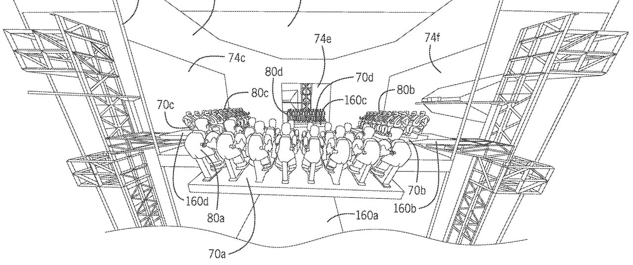 Universal Files Patent for Vertical Dark Ride System